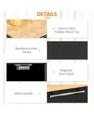 Black Kitchen Trolley: Modern Rolling Cart with Adjustable Shelving