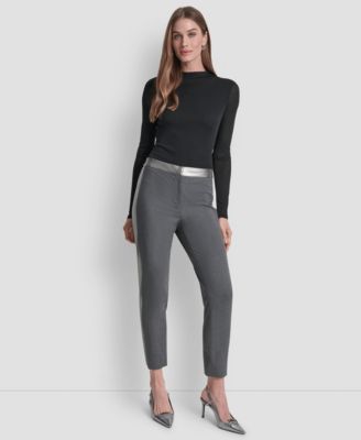 Women's Mid-Rise Tuxedo Pants