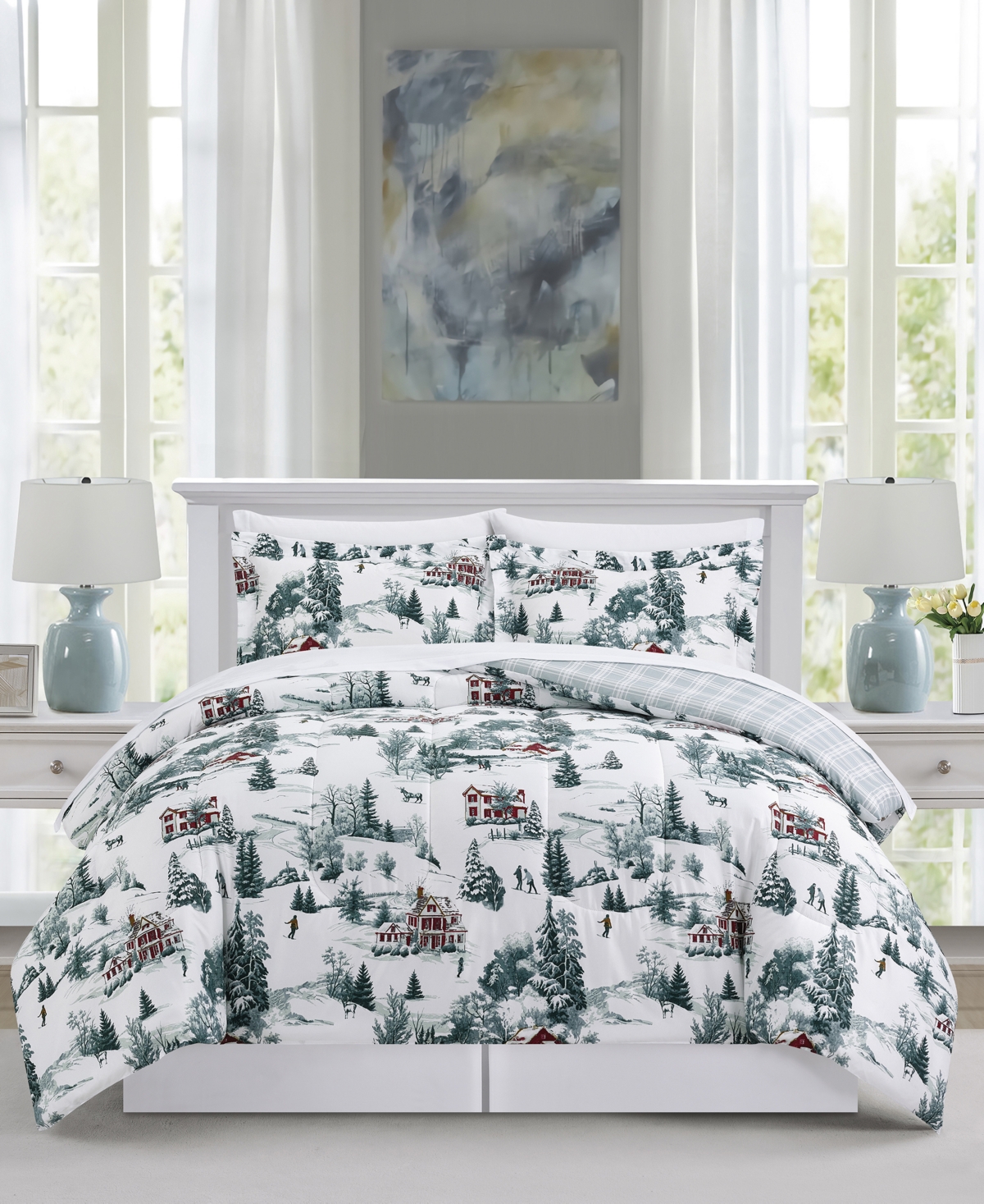 Sunham Winter Forest 8-pc. Comforter Sets In White