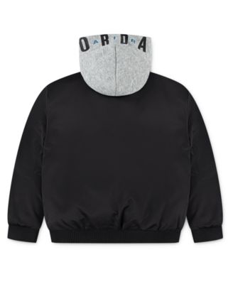 Boys 2T-7 Big Logo Hooded Bomber Jacket