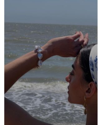 Cove Bracelet pearl 18k gold plated on stainless steel