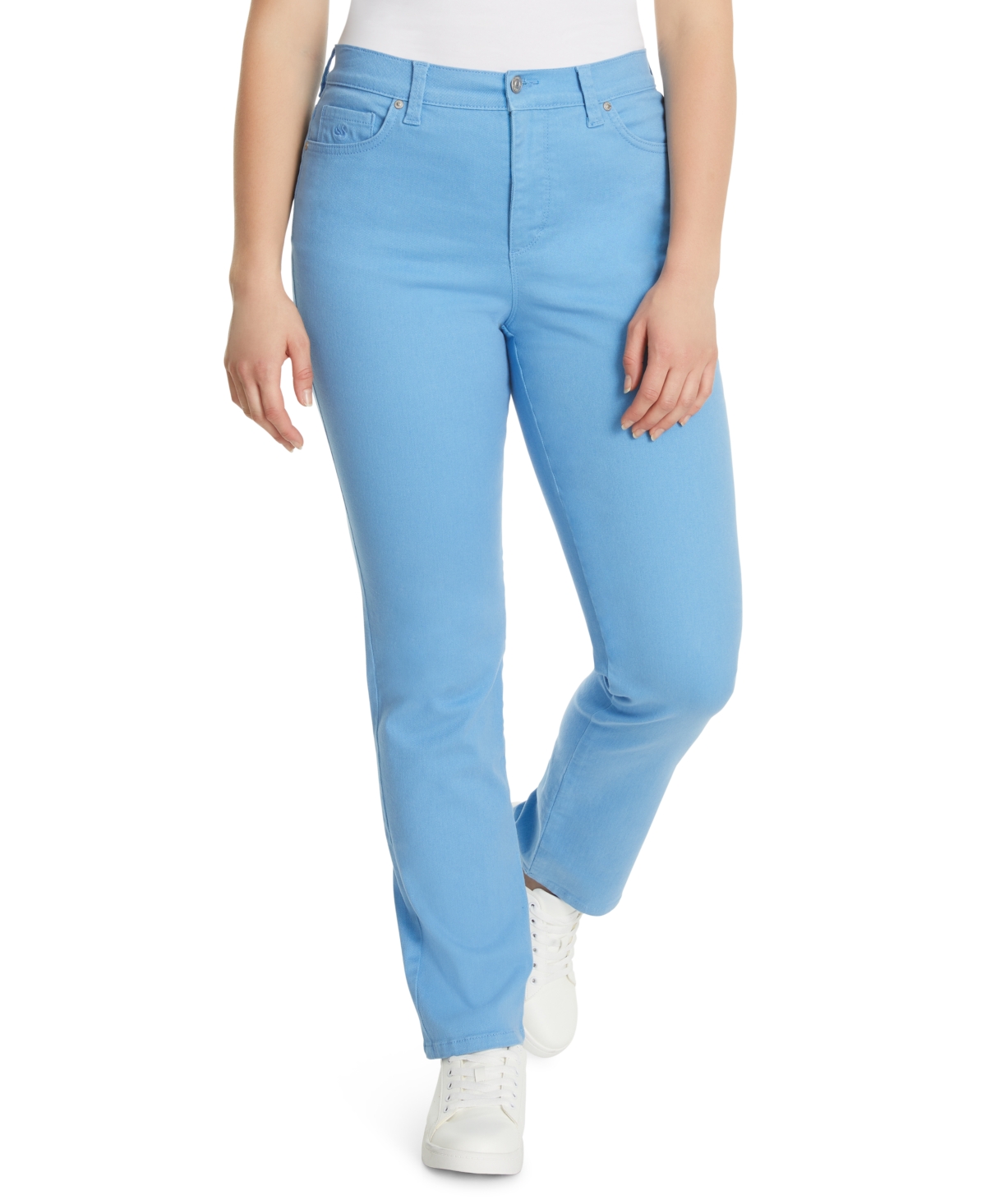 Petite Amanda Straight-Leg Jeans - Basil Bliss