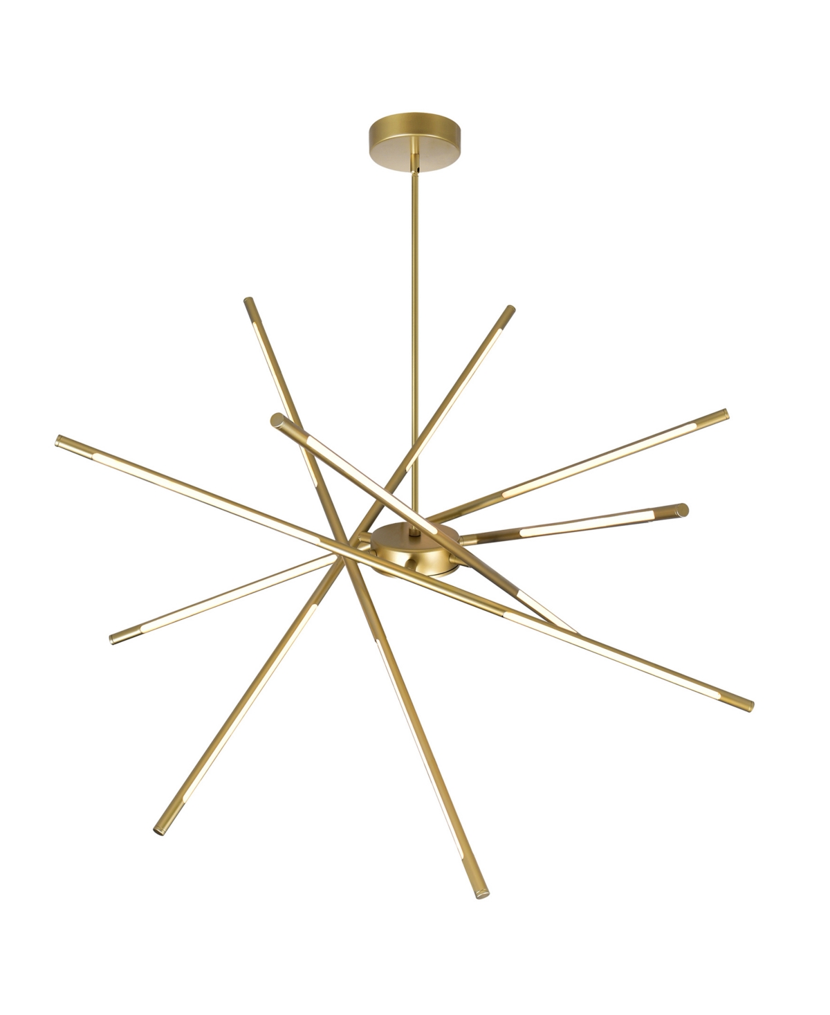 Cwi Lighting 48.5" Metal Oskil Led Integrated Chandelier In Gold