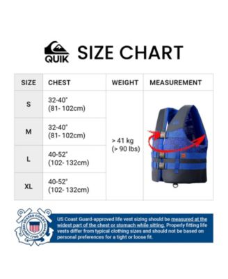 USCG Approved Men's Life Vest, Light-Weight EPE Foam and Drain Holes
