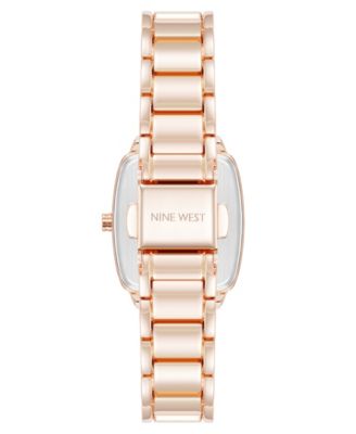 Women's Quartz Cushion Rose Gold-Tone Metal Alloy Watch, 26mm