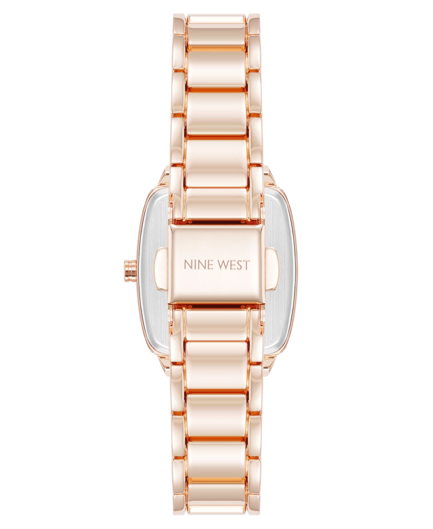 Женские часы Nine West Quartz Cushion Rose Gold-Tone Metal Alloy, 26mm — фото 3