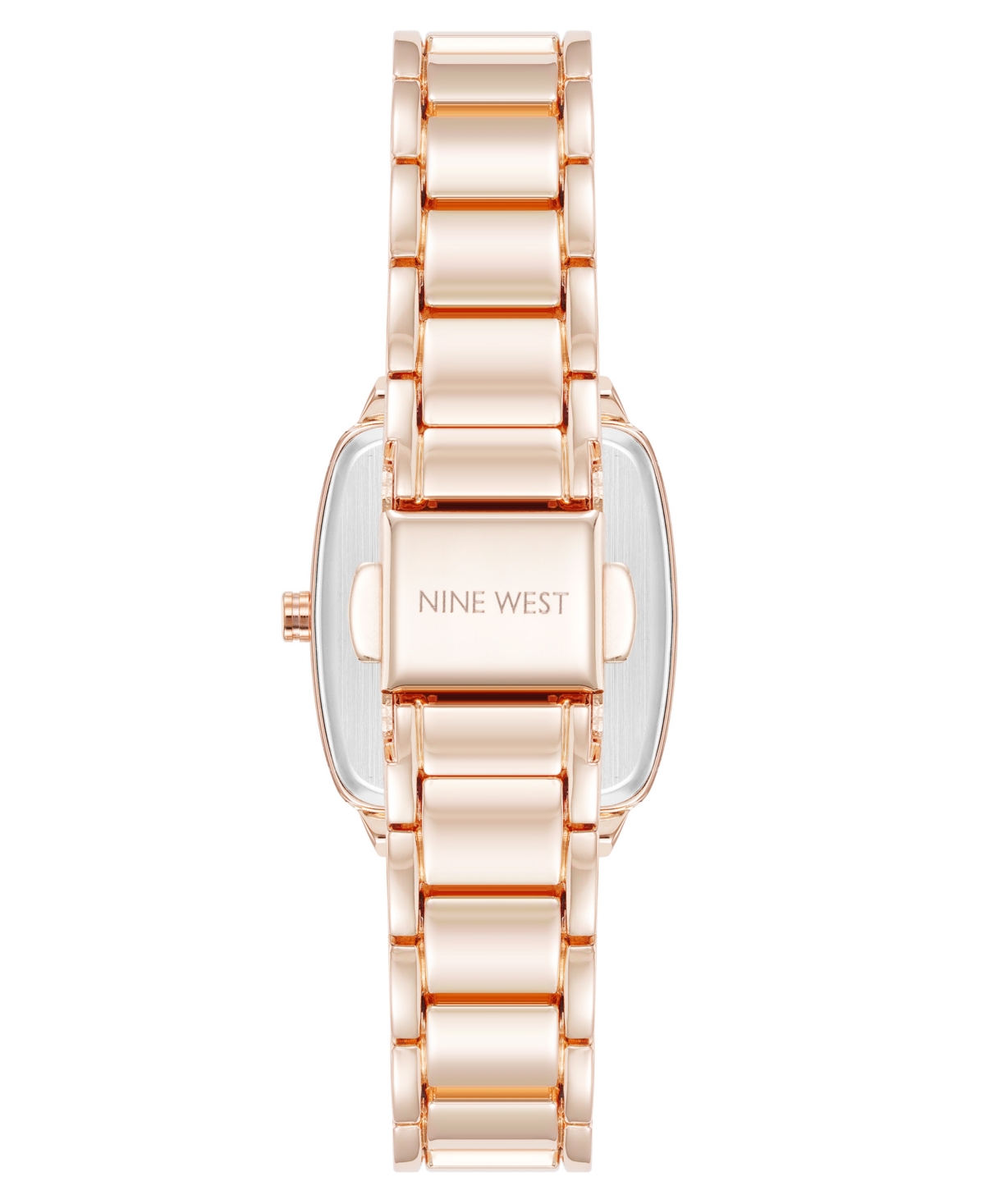 Anne Klein Women's Quartz Cushion Rose Gold-tone Metal Alloy Watch, 26mm In Gold
