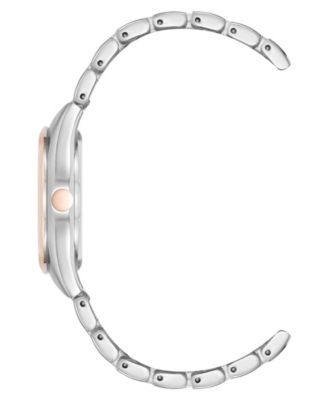 Women's Quartz Easy-to-Read Gray and Two-Tone Metal Alloy Watch, 34mm