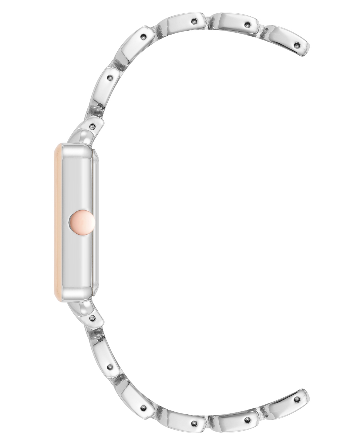 Anne Klein Women's Quartz Square Gray And Two-tone Metal Alloy Watch, 29mm