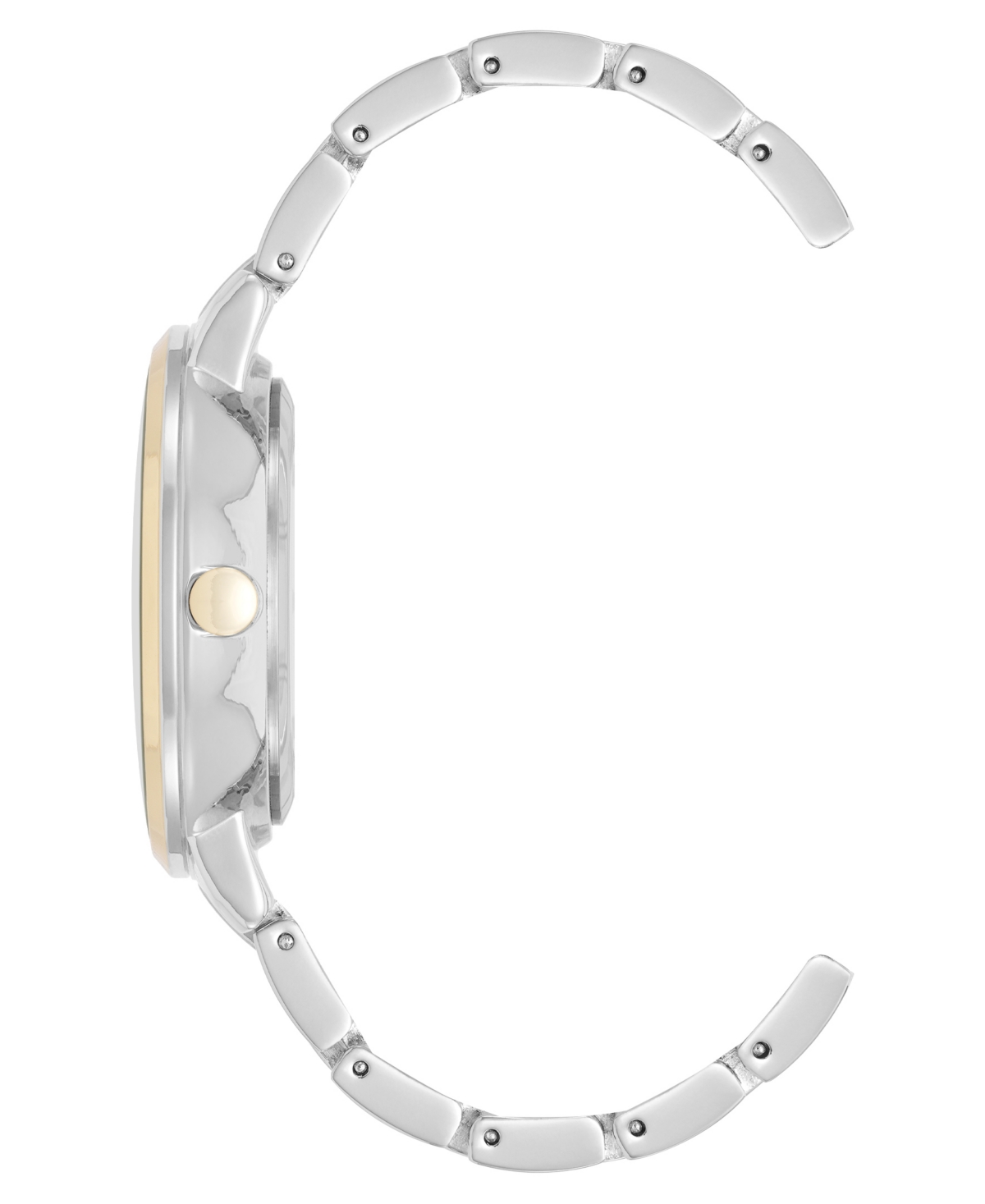 Anne Klein Women's Quartz Premium Silver-tone And Gold-tone Metal Alloy Watch, 35mm In Gray