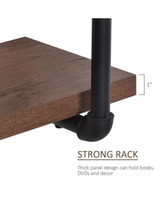 37.5" Industrial 3-Tier Floating Storage Bookshelf Bracket,