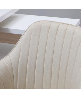 Office Computer Chair w/Tub Shape Design, & Lined Pattern Back,