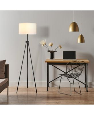 59.75" Sding Floor Lamp Fabric Lampshade Steel Tripod,