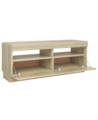 TV Stand with LED Lights Sonoma Oak 39.4"x13.8"x15.7"