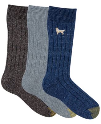 Men's 3-Pack Hampton Embroidered Reinforced Toe Crew Socks