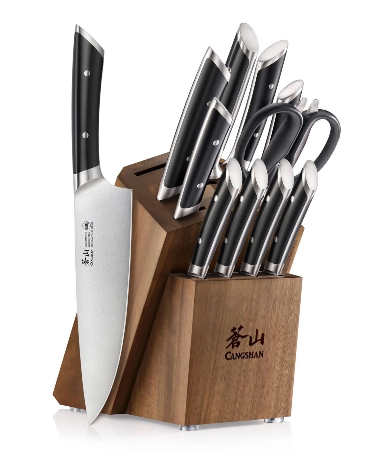 Cangshan Canghshan Helena Series 12-pc. Knife Block Set In Black