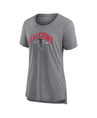Women's Heathered Gray Atlanta Falcons Drop Back Modern T-Shirt
