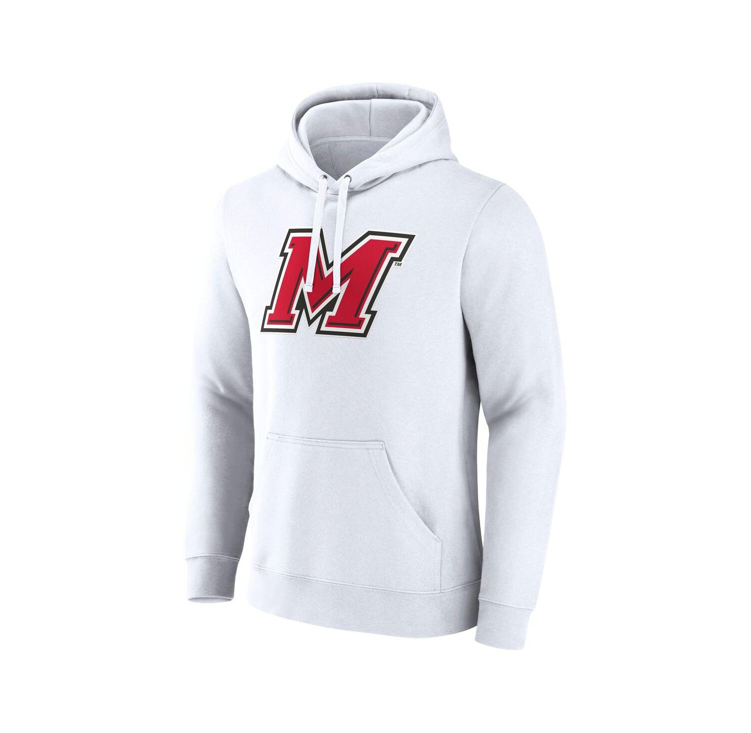 Men's White Marist Red Foxes Primary Logo Pullover Hoodie