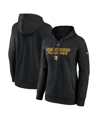 Fanatics - Women's Black Pittsburgh Penguins Authentic Pro Core Primary Fleece Pullover Hoodie
