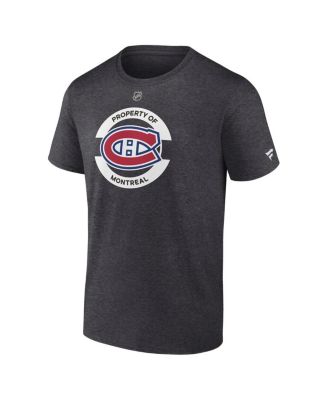 Men's Heather Charcoal Montreal Canadiens Authentic Pro Core Secondary T-Shirt