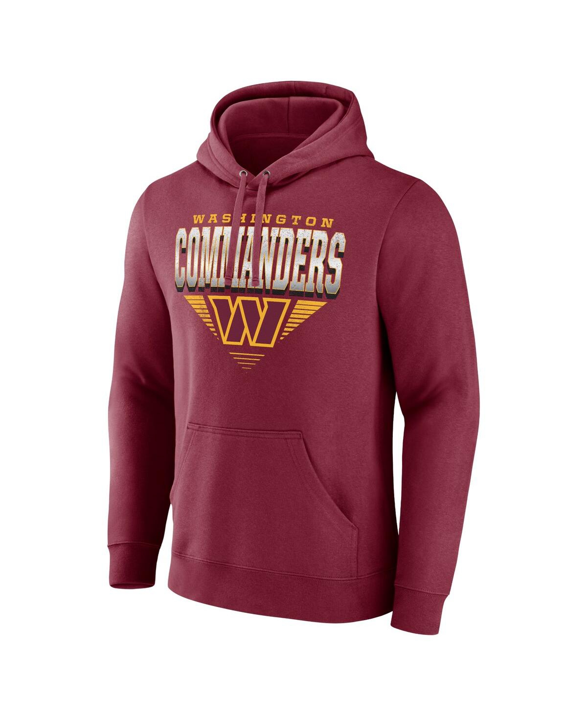 Fanatics Men's Burgundy Washington Commanders Geometric Chrome Pullover Hoodie In Burgundy