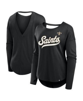 Fanatics - Women's Black New Orleans Saints Core Long Sleeve Fashion T-Shirt