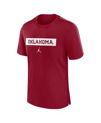 Men's Crimson Oklahoma Sooners 2024 Sideline Player Performance Tri-Blend T-Shirt