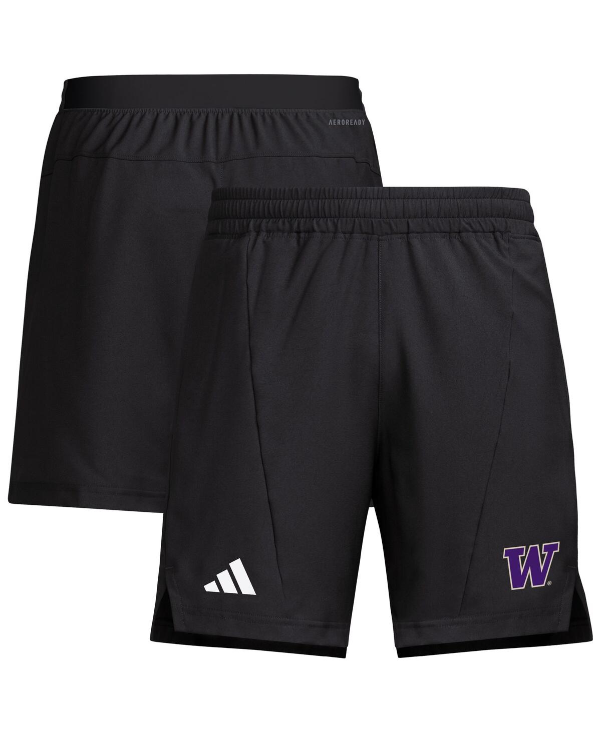 Men's Black Washington Huskies Program Woven Training Shorts - Black