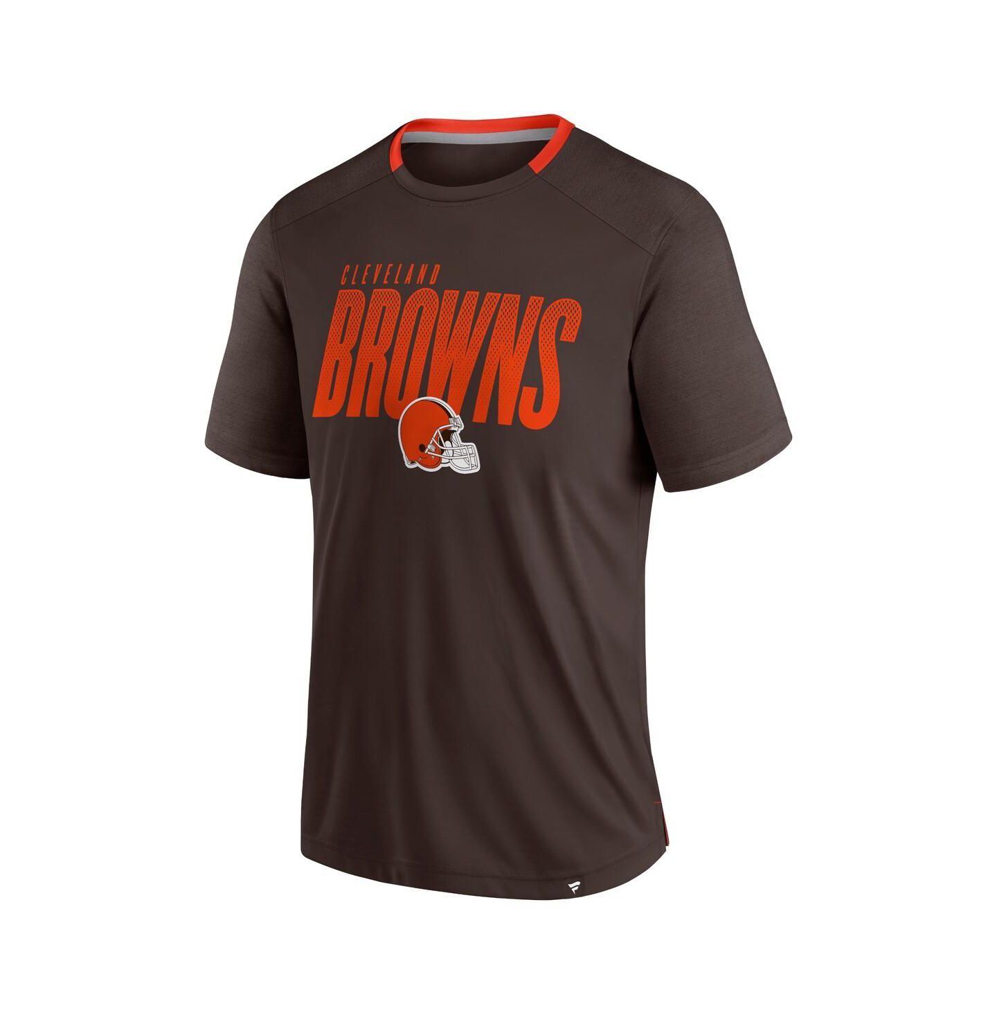Мужская футболка Fanatics Brown Cleveland Browns Defender Fade Slant — фото 2