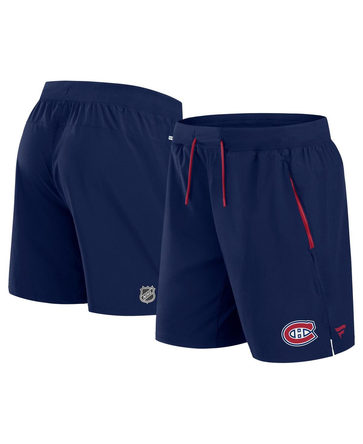 Men's Navy Montreal Canadiens Authentic Pro Rink Performance Shorts - Navy