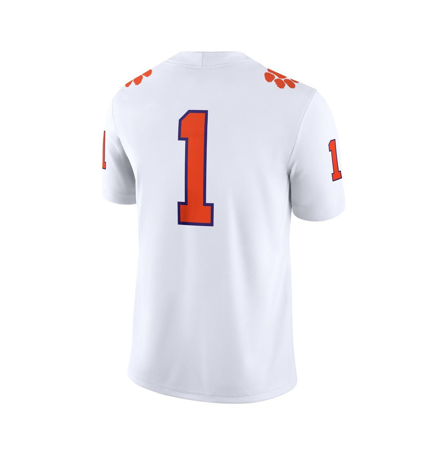 Мужской топ Nike 1 White Clemson Tigers Game Jersey — фото 3