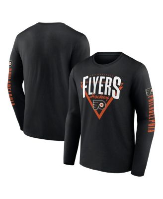 Fanatics - Men's Black Philadelphia Flyers Headline Long Sleeve T-Shirt