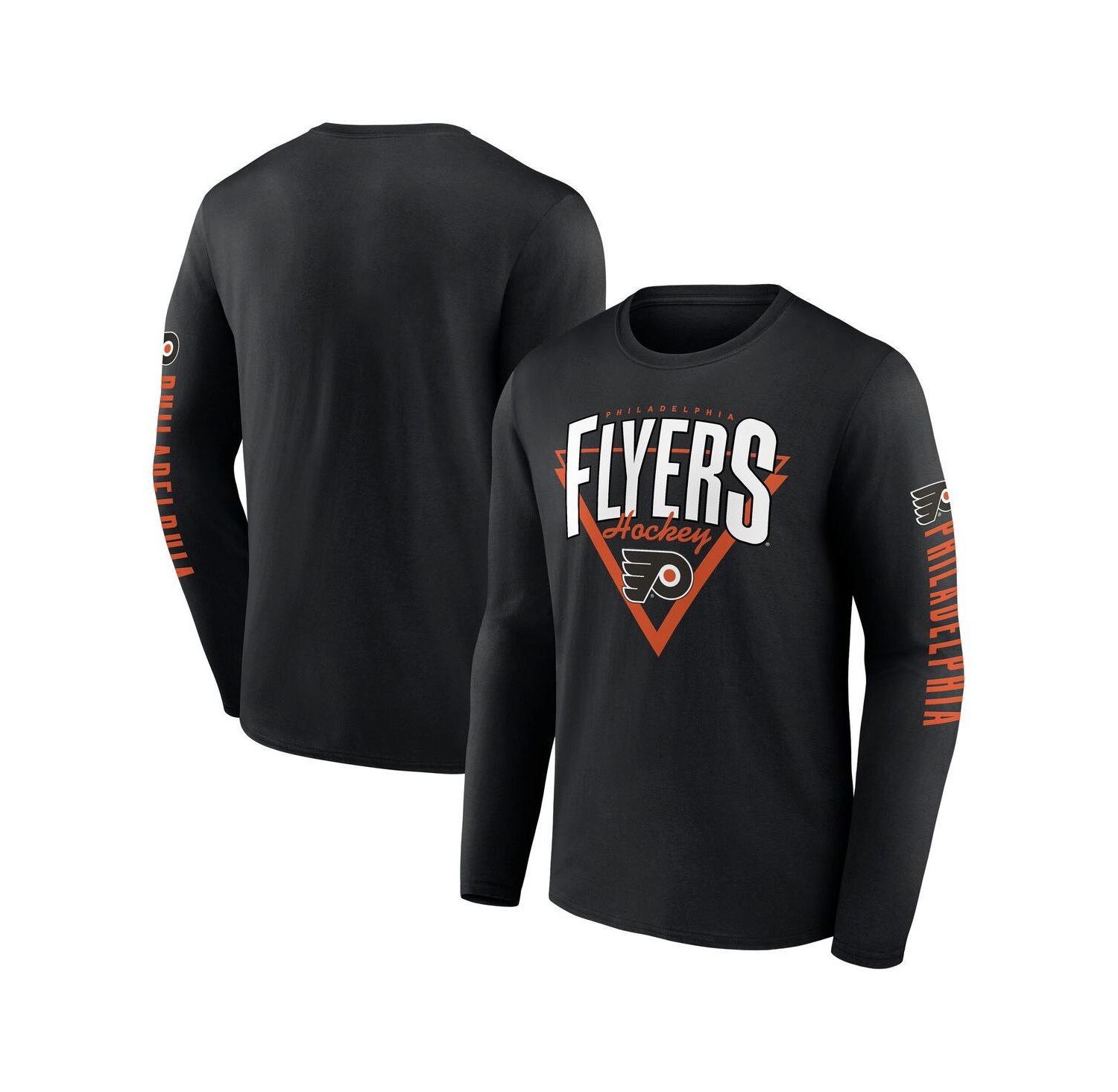 Men's Black Philadelphia Flyers Headline Long Sleeve T-Shirt