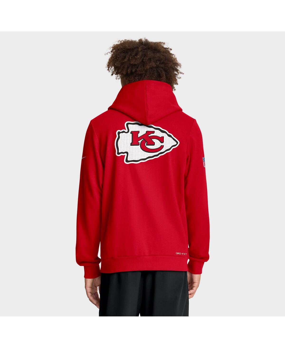 Nike Red Kansas City Chiefs Sideline Standard Issue Utility Player Dri-fit Full-zip Hoodie In Red