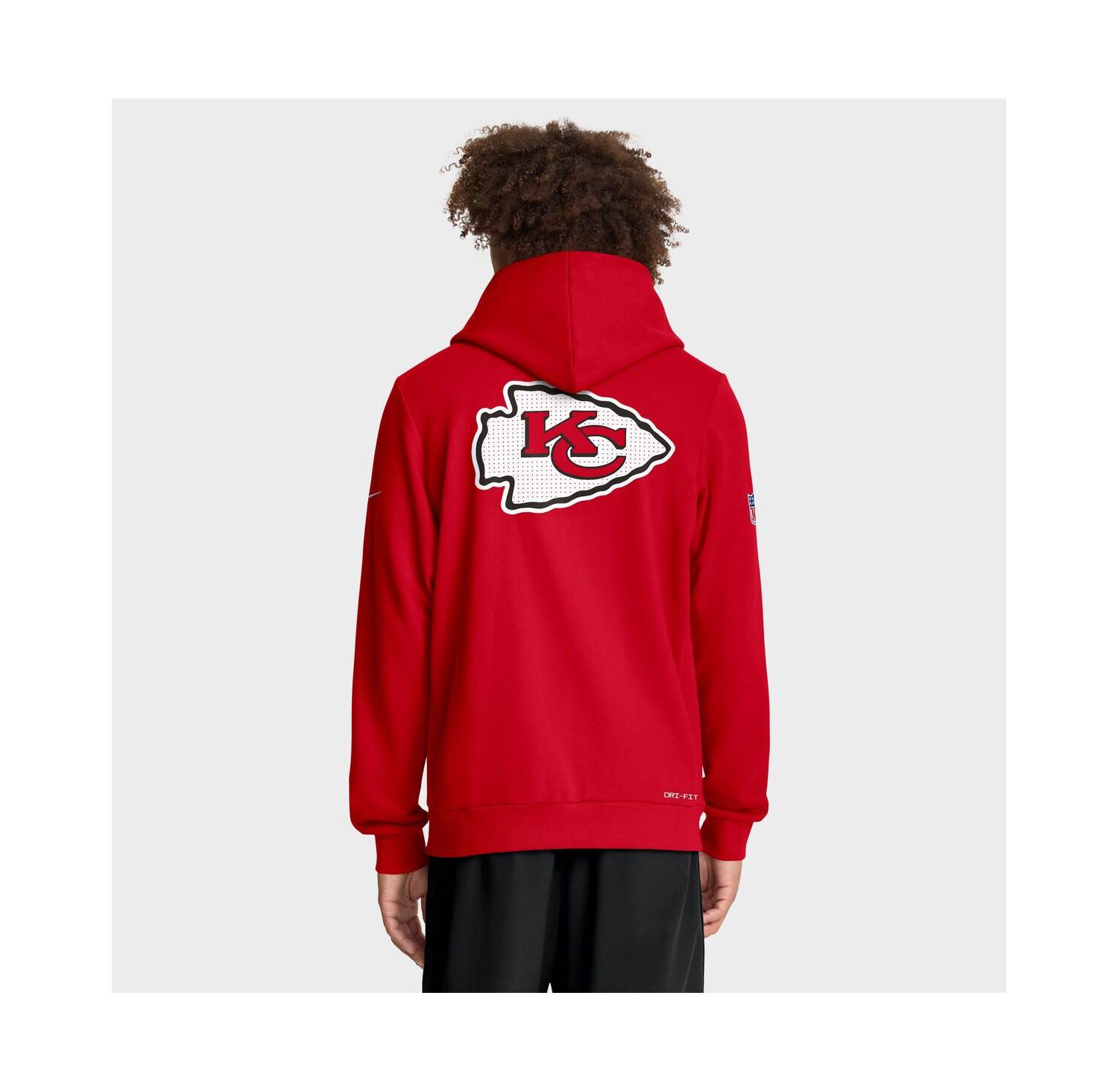 Men's Red Kansas City Chiefs Sideline Utility Player Performance Full-Zip Hoodie