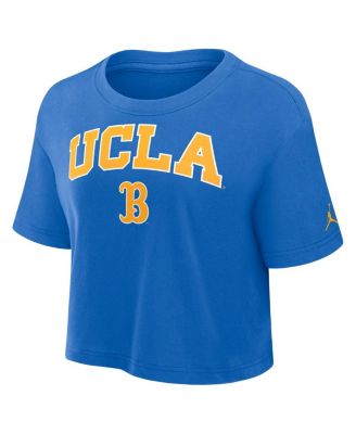 Women's Blue UCLA Bruins Athletic Prep Arch Cropped Performance T-Shirt