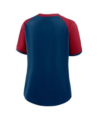 Women's Navy/Red Houston Texans Height Advantage T-Shirt