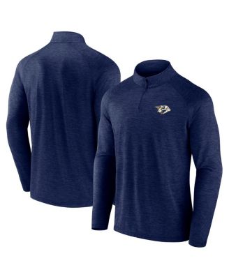 Logo Athletic - Men's Navy Nashville Predators Head-to-Head Raglan Quarter-Zip Sweatshirt
