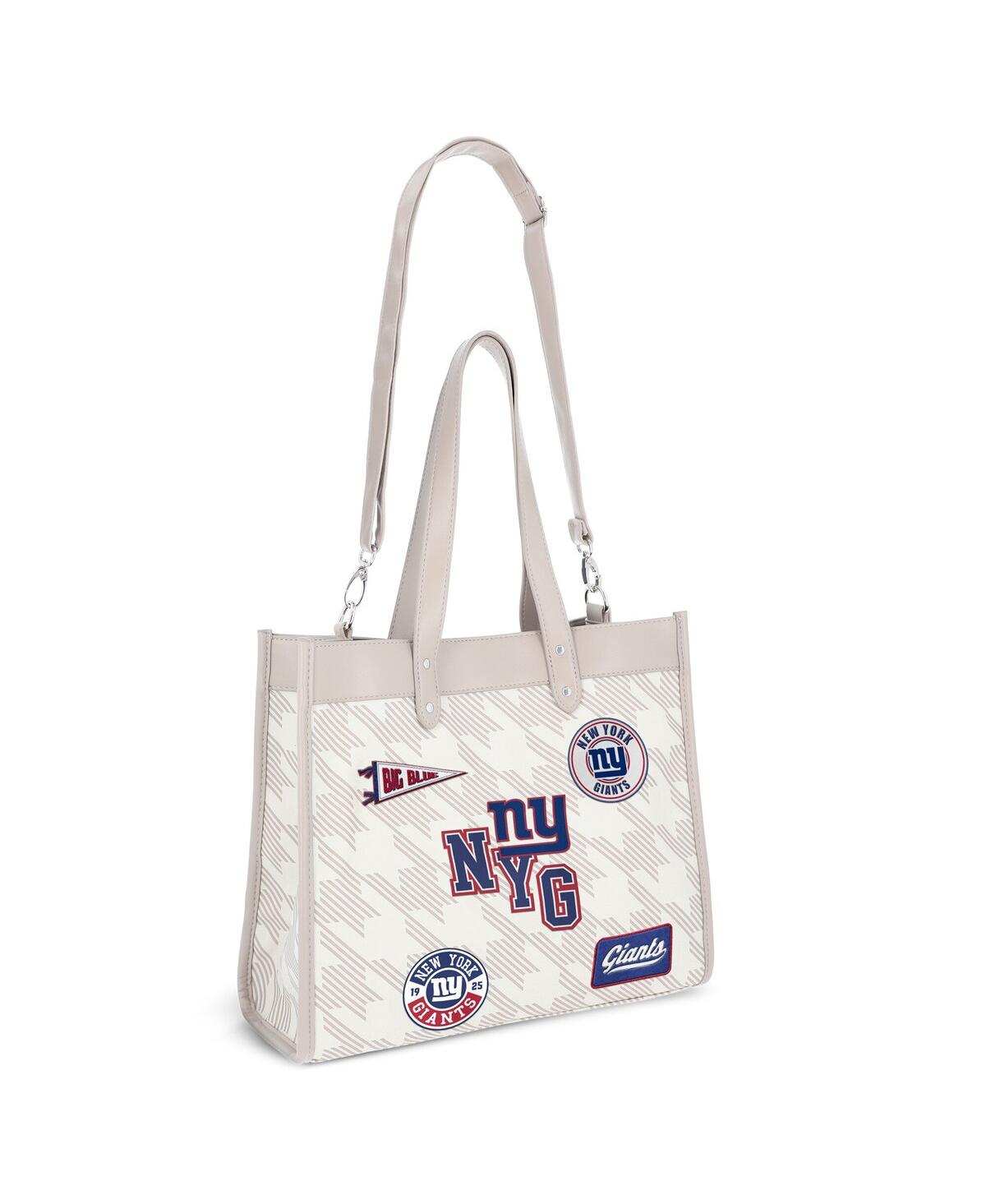 Wear By Erin Andrews New York Giants Patch Printed Tote Bag In Transparent