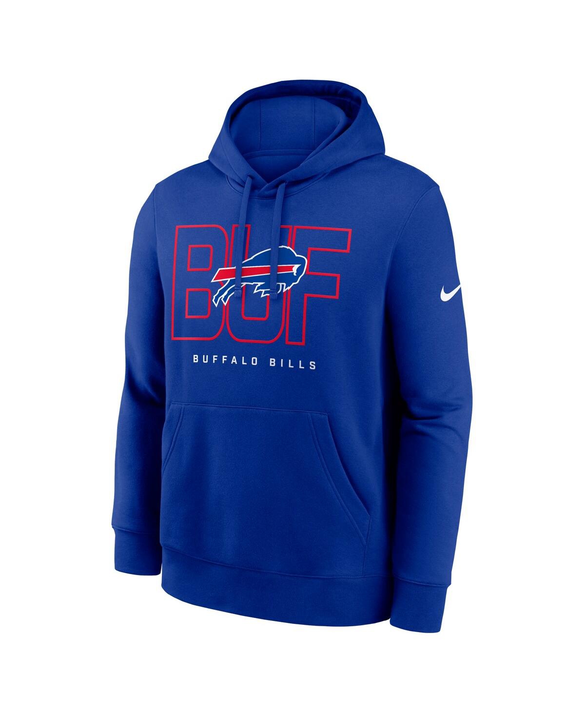 Nike Royal Buffalo Bills Busted Play Club Fleece Pullover Hoodie In Blue