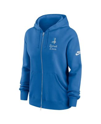 Women's Blue Detroit Lions Phoenix Rewind Full-Zip Hoodie