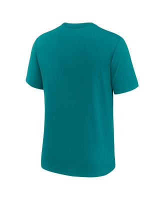 Men's Aqua Miami Dolphins Favorable Timeline Tri-Blend T-Shirt