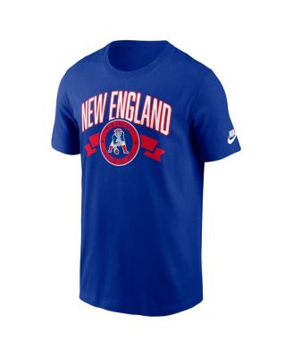 Men's Royal New England Patriots Rewind Front and Back Hit Essential T-Shirt