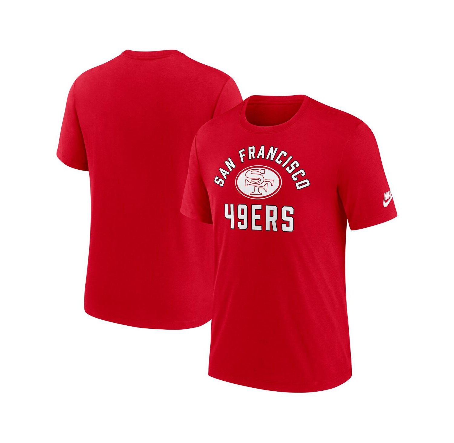 Men's Scarlet San Francisco 49ers Favorable Timeline Tri-Blend T-Shirt
