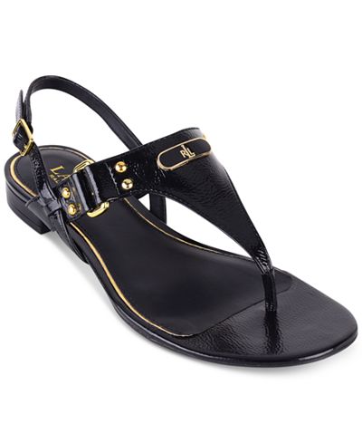 ralph lauren t strap sandals