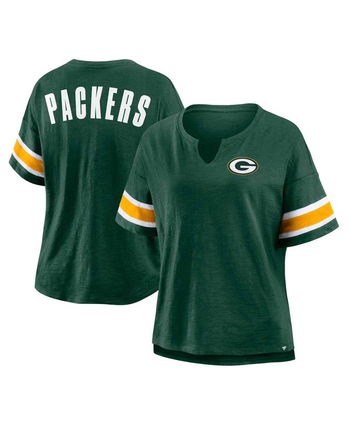 Women's Green Green Bay Packers Redzone Curl Route T-Shirt - Green