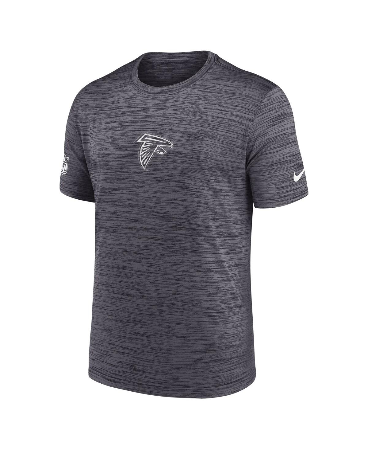 Nike Men's Black Atlanta Falcons Sideline Velocity Performance T-shirt In Gray