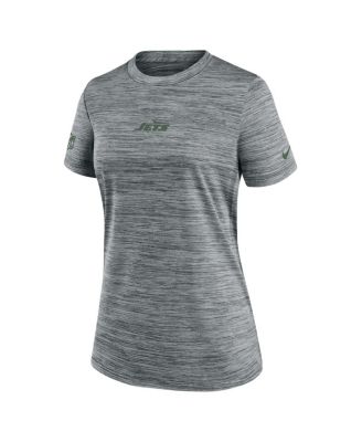 Women's Gray New York Jets Sideline Velocity Performance T-Shirt