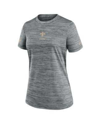 Women's Gray New Orleans Saints Sideline Velocity Performance T-Shirt