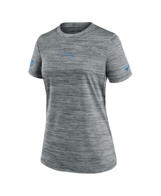 Women's Gray Los Angeles Chargers Sideline Velocity Performance T-Shirt